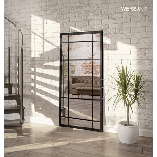 Lustro loft ze szprosami - ALEKSANDER - kolor ramy do wyboru