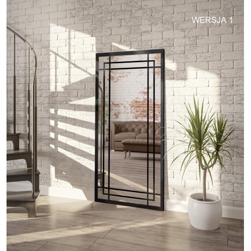 Lustro loft ze szprosami - BERNARD - kolor ramy do wyboru