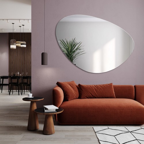 Lustro łazienkowe o nieregularnym kształcie - OBSYDIAN