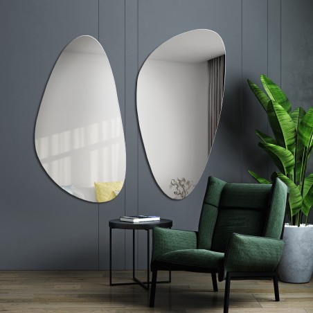 Set van twee onregelmatig gevormde spiegels - SELENIT