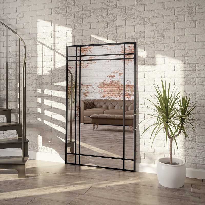 Miroir Loft avec meneaux - MARKUS - couleur du cadre au choix