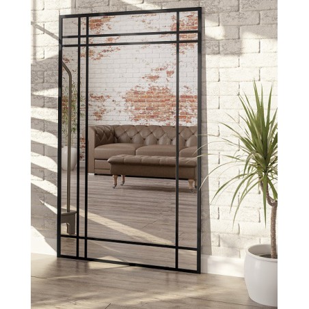 Miroir Loft avec meneaux - MARKUS - couleur du cadre au choix