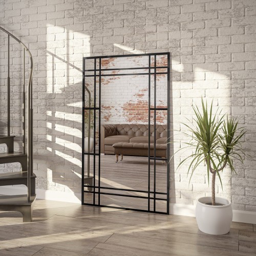 Lustro loft ze szprosami - LINDON - kolor ramy do wyboru