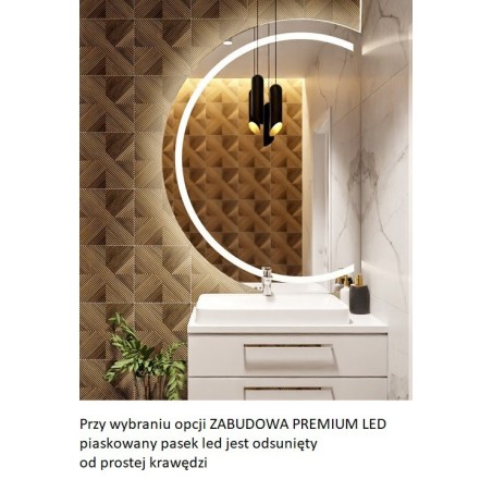 Ronde badkamerspiegel met verlichting - MAIA LED met afgeschuinde zijkant