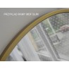 Jeu de miroirs ronds sablés avec cadre SLIM en MDF noir et rétro-éclairage LED STELLA - choix de la couleur du cadre
