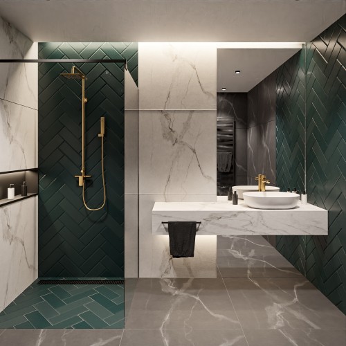 Lustro na wymiar prostokątne w dwóch częściach do toaletki - AGIS