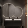 Set ronde dubbelgeslepen spiegels met verlichting - UNIVERSE CUT LED II