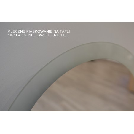 Gezandstraalde elliptische spiegel met verlichting - FRIDA LED II