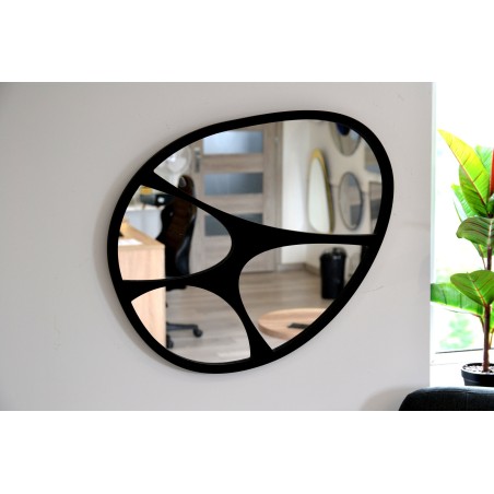 Miroir avec cadre noir mat - FIGO MDF - couleur du cadre au choix