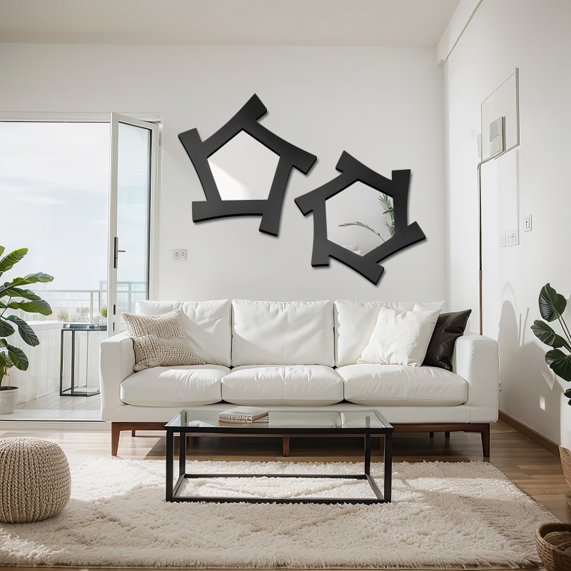 Set decoratieve spiegels in MDF lijst - SENS - lijstkleur naar keuze