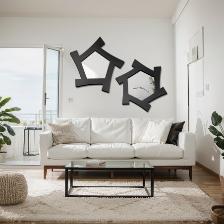 Set decoratieve spiegels in MDF lijst - SENS - lijstkleur naar keuze