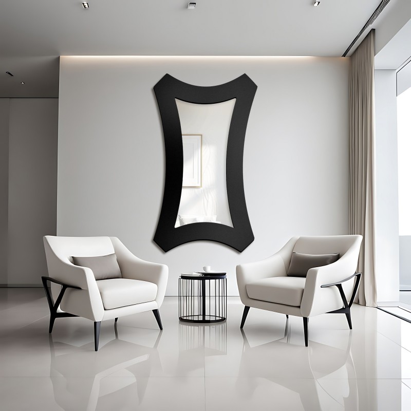 Decoratieve spiegel in brede MDF lijst - DORA - lijstkleur naar keuze