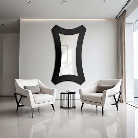 Decoratieve spiegel in brede MDF lijst - DORA - lijstkleur naar keuze