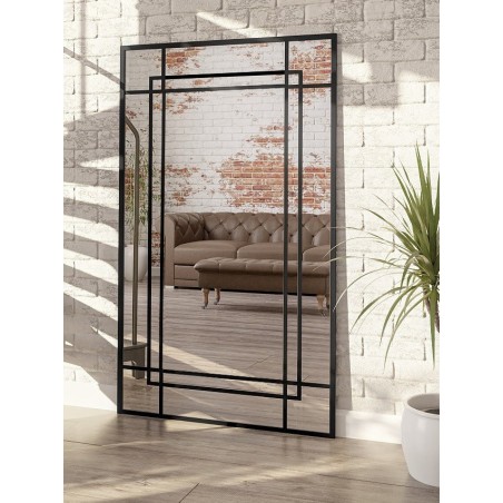 Zolderspiegel met glas-in-lood - GABRIELA BIS - kleur van de lijst naar keuze