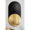 Exclusieve ovale decoratieve spiegel met zwarte lakobel - ONYX