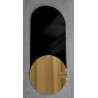 Exclusieve ovale decoratieve spiegel met zwarte lakobel - ONYX