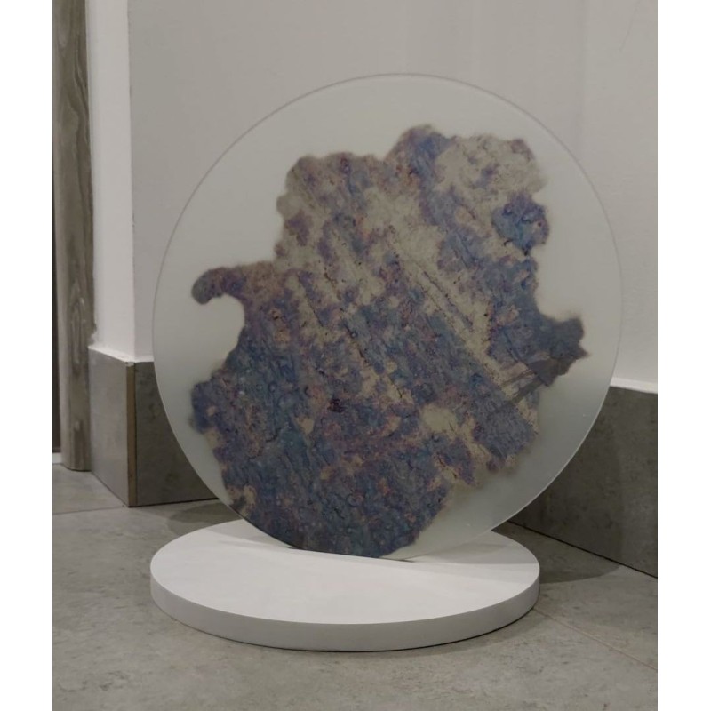 Decoratieve ronde spiegel op voet - BLUMI OLD