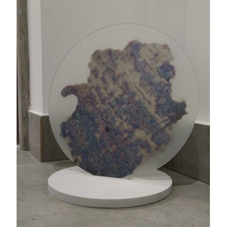 Decoratieve ronde spiegel op voet - BLUMI OLD