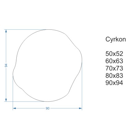 Miroir décoratif de forme organique - CYRKON