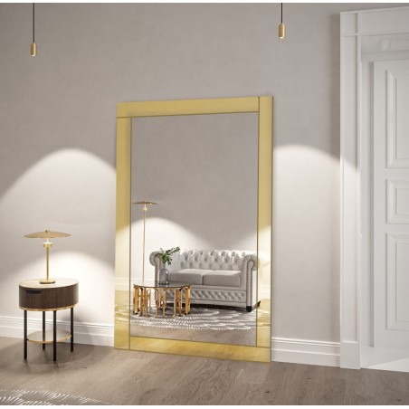 Spiegel in decoratieve spiegellijst in goudglans - KARAT