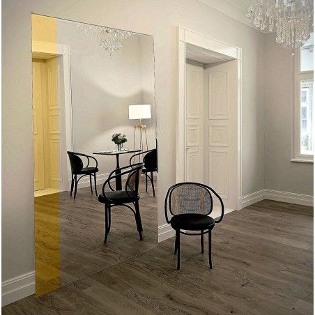 Grote decoratieve spiegel met gouden glansstrip - MORGAN