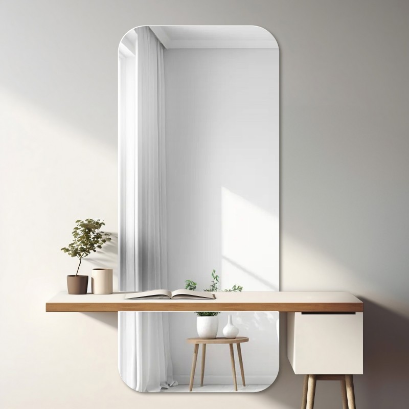 Badkamerspiegel met afgeronde hoeken in twee delen - GAJA