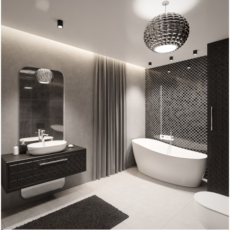 Badkamerspiegel met afgeronde hoeken in twee delen - GAJA