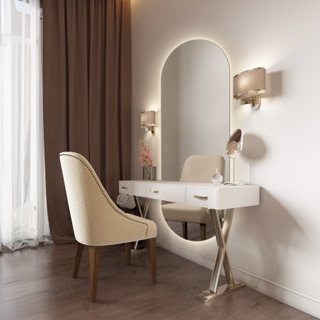 Ovale badkamerspiegel in twee delen met verlichting - NIKO LED