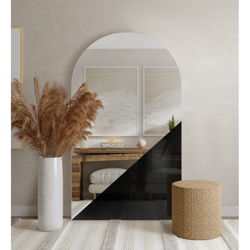 Grote decoratieve halfronde spiegel - KRIS