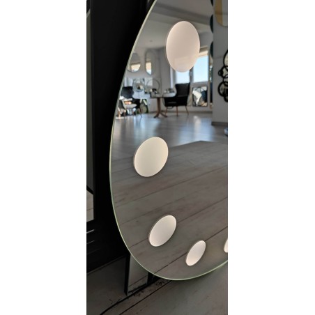 Ronde kaptafel spiegel met LED verlichting - HOLLYWOOD