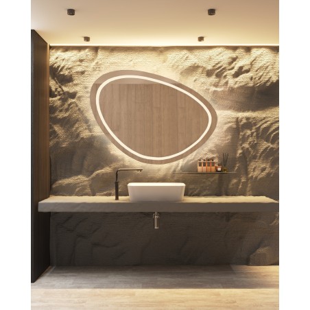 Badkamerspiegel met onregelmatige vorm - OBSYDIAN LED II