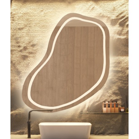 Miroir de salle de bains de forme irrégulière - KWARC LED II