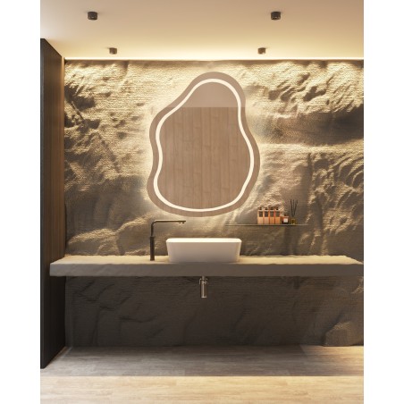 Badkamerspiegel met onregelmatige vorm - STONE LED II
