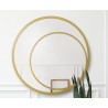 Miroir rond dans un double cadre en mdf - JASMIN