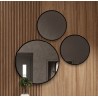 Set van drie ronde spiegels in mdf slanke lijst - FITRI II
