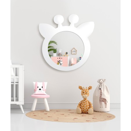 Decoratieve wandspiegel voor een kind in een mdf lijst - GIRAF