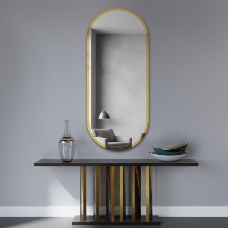 Ovale spiegel in goudglanzende lijst - BONITA