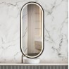 Miroir ovale dans un cadre en mdf avec éclairage - OSKAR LED II