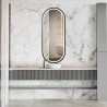 Miroir ovale dans un cadre en mdf avec éclairage - OSKAR LED II