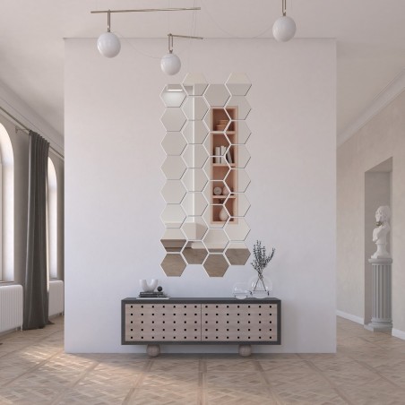 Set decoratieve honingraat spiegeltegels 20x23