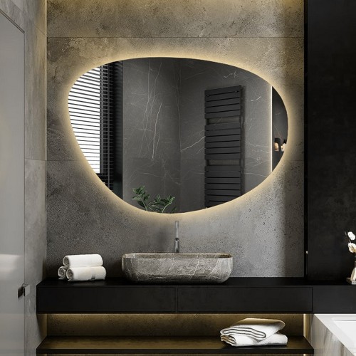 Lustro o nieregularnym kształcie z podświetleniem - AGAT LED