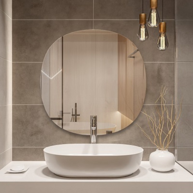 Miroir de salle de bain arrondi irrégulier LAOS