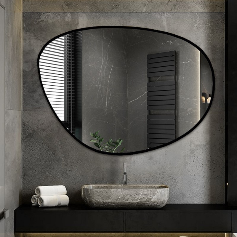 Onregelmatig gevormde spiegel in een frame - AGAT IN EEN FRAME