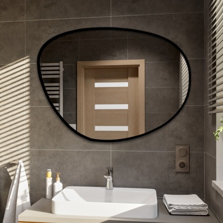 Onregelmatig gevormde spiegel in een frame - AGAT IN EEN FRAME