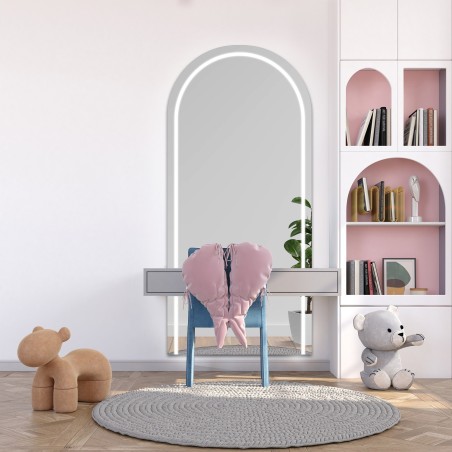 Halfovale spiegel met verlichting - PLATO IN TWEE LED-DELEN