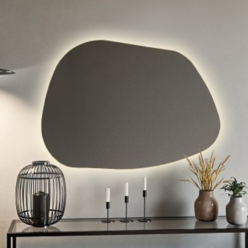 Lustro o organicznym kształcie z podświetleniem - BAZALT LED