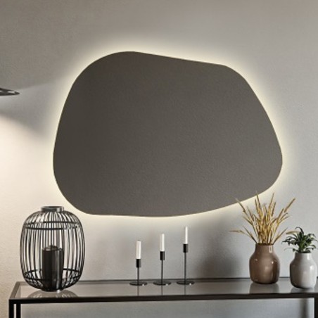 Organisch gevormde spiegel met verlichting - BAZALT LED