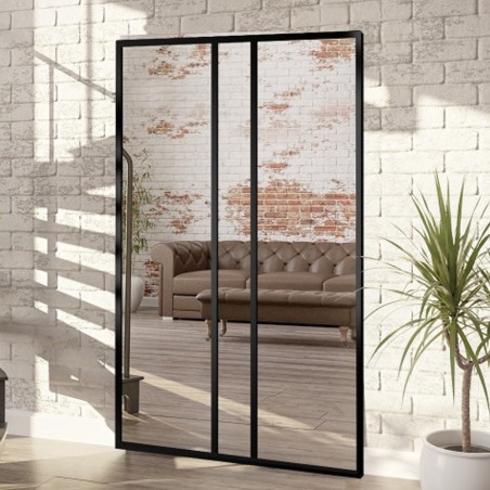 Loft spiegel met raamwerk - WINCENT - lijstkleur naar keuze