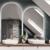 Set van twee halfronde badkamerspiegels met verlichting - FRANK LED KIT