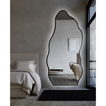Miroir de forme organique dans un cadre avec éclairage - AURO IN LED FRAME 2